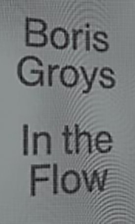 Groys, Boris: In the Flow